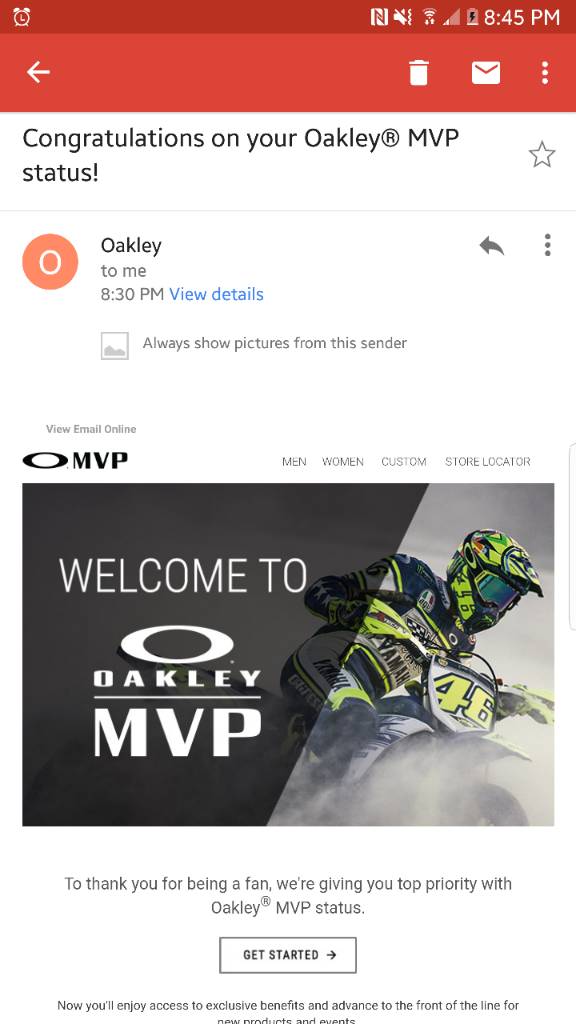 oakley mvp promo code