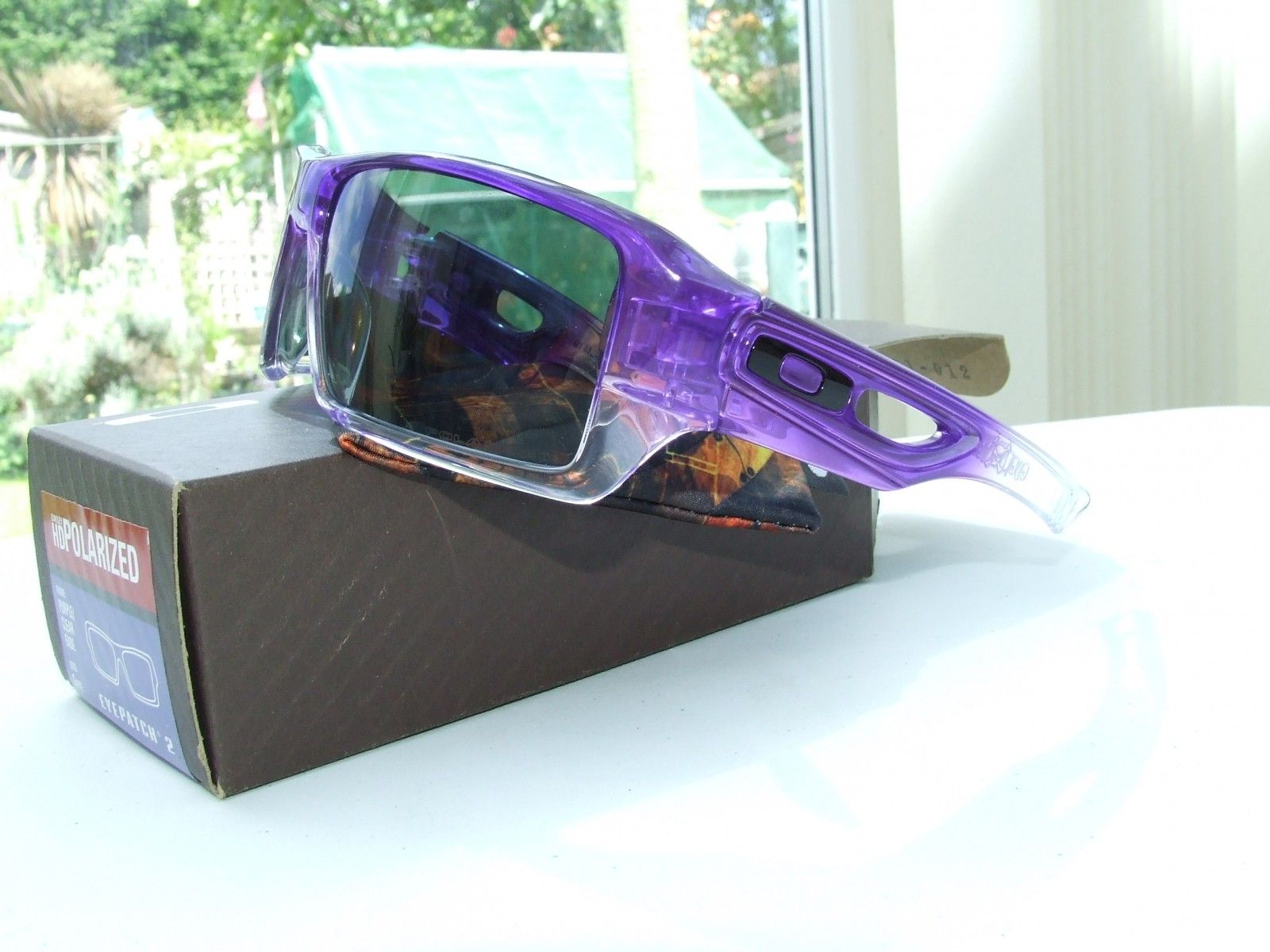 My Purple Clear Fade EyePatch 2.0s side view