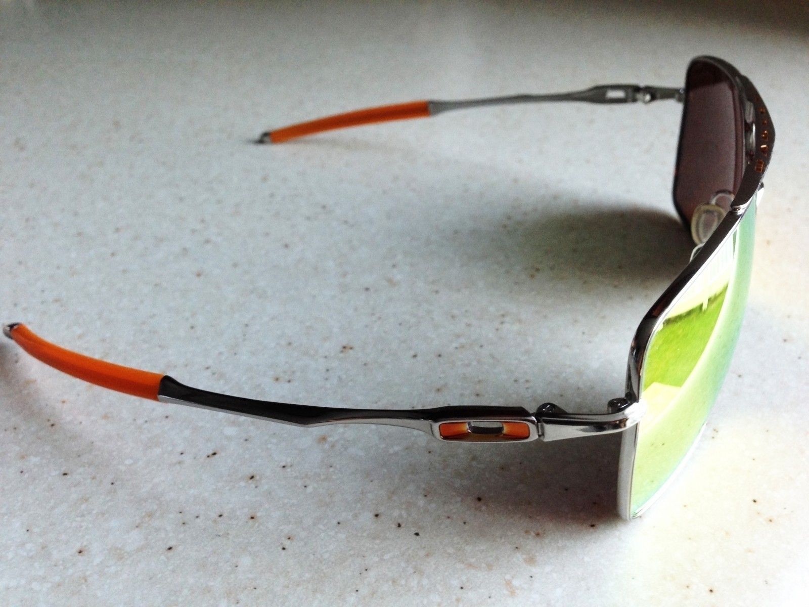 OAKLEY DEVIATION / POLISHED - FIRE IRIDIUM LENSES - Side View
